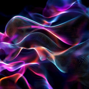 梦幻炫彩流动光线艺术图