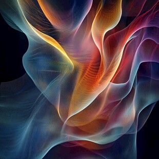 绚丽动感抽象色彩线条图案