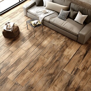 复古风客厅木地板装饰效果