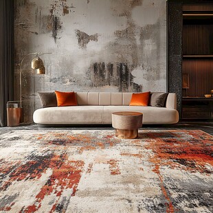 现代风客厅的个性地毯展示