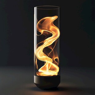 梦幻火焰玻璃柱灯