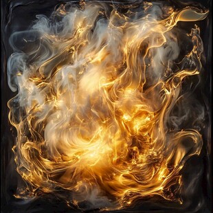 熊熊燃烧的火焰艺术画面
