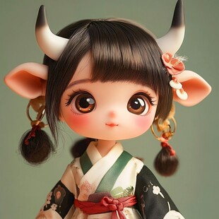 牛耳少女 和服萌娃形象设计