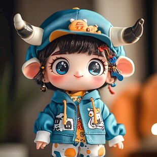 萌趣牛娃玩偶 时尚又可爱