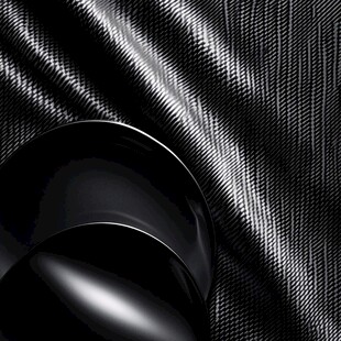 碳纤维纹理与黑色物件特写