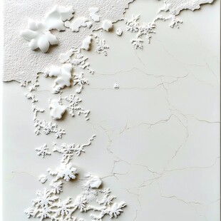 白色浮雕雪花纹理艺术图案