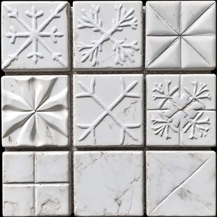 雪花纹理瓷砖图案展示