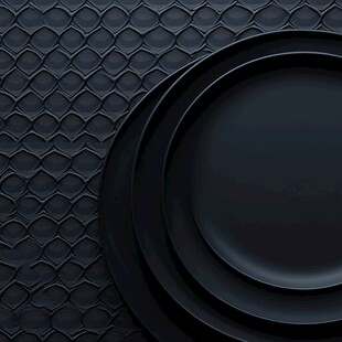 黑色几何纹理中的圆形元素