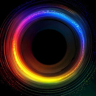 炫彩环形光效背景图案