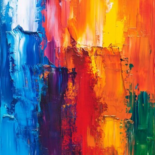 色彩斑斓的抽象油画纹理