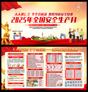2025年安全生产月知识展板