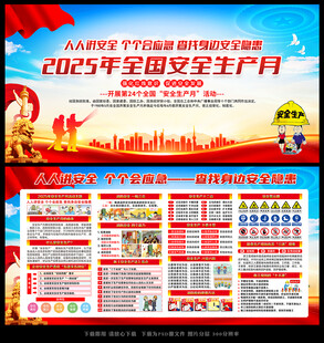 2025年安全月宣传栏展板
