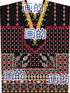 色块 手工刺绣爱心图案装饰