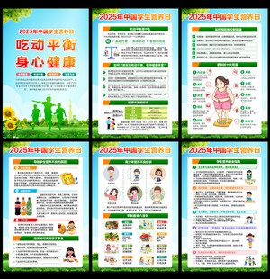中国学生营养日展板