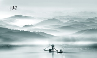 水墨画山水