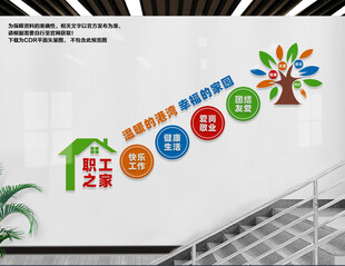 职工之家楼梯文化墙