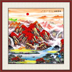 泰山日出国画