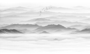 水墨山