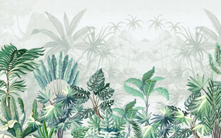 热带雨林植物背景墙
