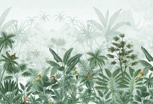 热带雨林植物背景墙