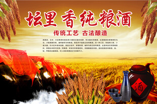 纯粮酒背景墙