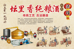 纯粮酒背景墙