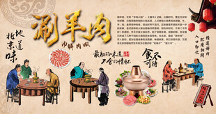 老北京涮羊肉背景