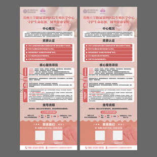 生殖中心易拉宝展架海报设计