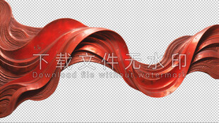 红色动感飘带