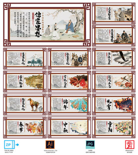 传统文化展板