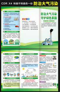 防治大气污染三折页