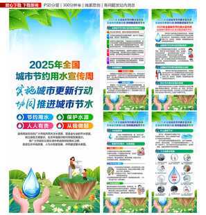 全国城市节约用水宣传周展架