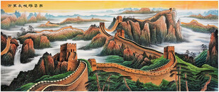 壮丽万里长城山水景观图