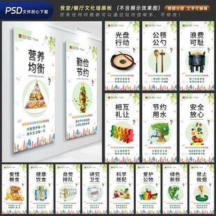 学校企业食堂餐厅文化展板标语