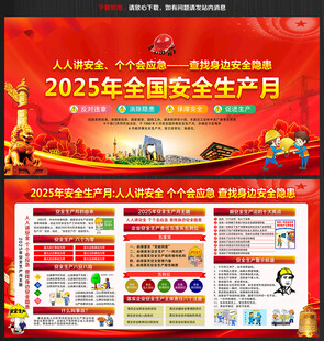 2025安全月展板