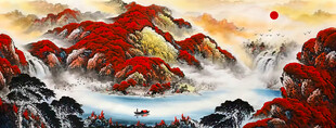 鸿运当头国画山水