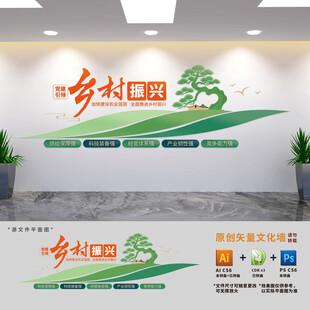 党建引领乡村振兴文化墙