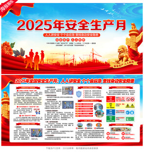 2025年安全生产月展板