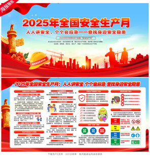 2025年全国安全生产月展板