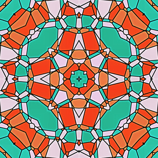 多彩图案装饰画
