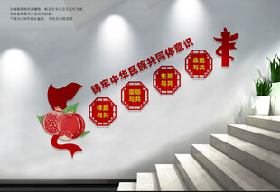 民族团结楼梯墙