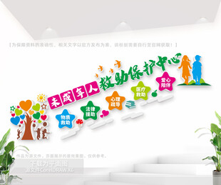 未成年人救助保护中心楼梯文化墙