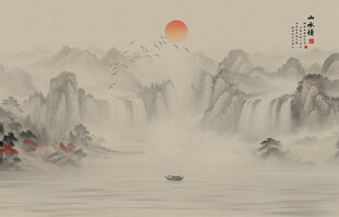 新中式意境山水画