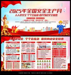 图解安全月海报