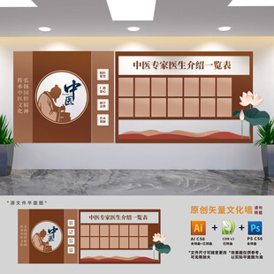 中医院专家介绍栏文化墙