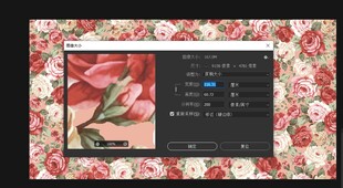 缤纷玫瑰花卉图案背景