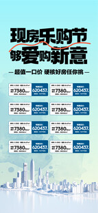 现房乐购节超值特惠一口价海报