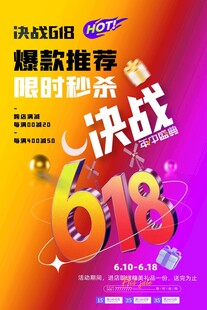 618促销决战购物盛宴海报