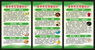 夏季养生知识展板