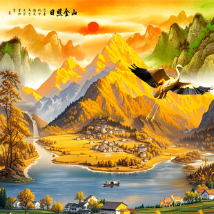 靠山风水画